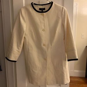 Cream and black Talbots coat